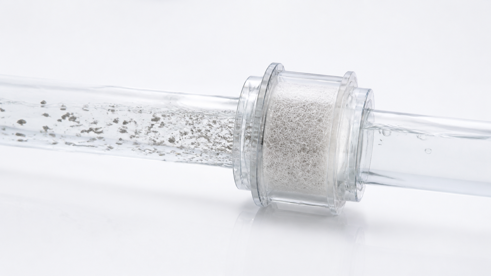 White filtration media and components representing water-treatment development