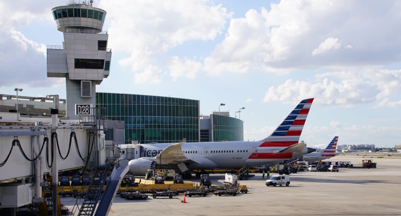 The airport terminal